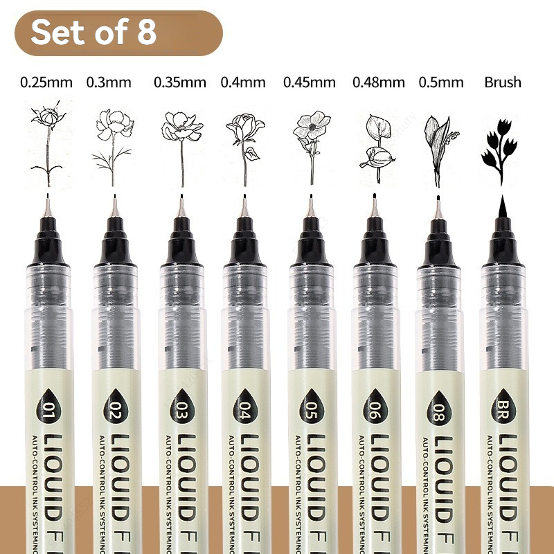 Copic Marker Sketch - Conjunto de 12 Canetas Pretas Fineliner