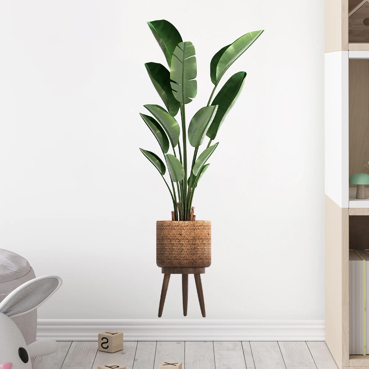 Home Office Simulator - Simulação planta verde ornamental vaso adesivo