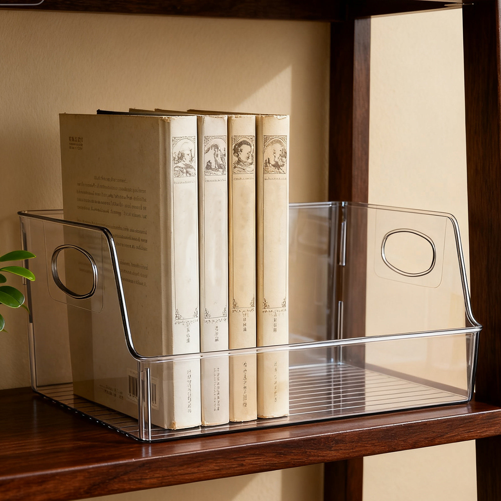 Home Office And Library - Caixa Organizadora Transparente Resistente a Quedas