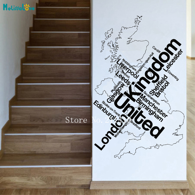 Home Office Of London - Adesivo de parede mapa londres unied