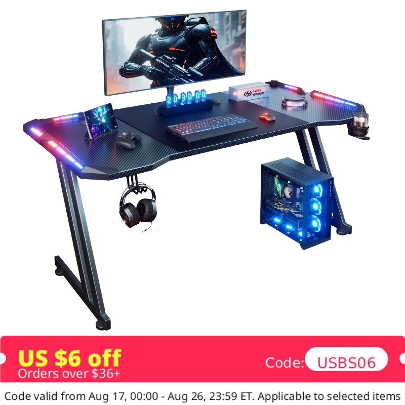 Home Office Headset - Mesa de Jogos de 47