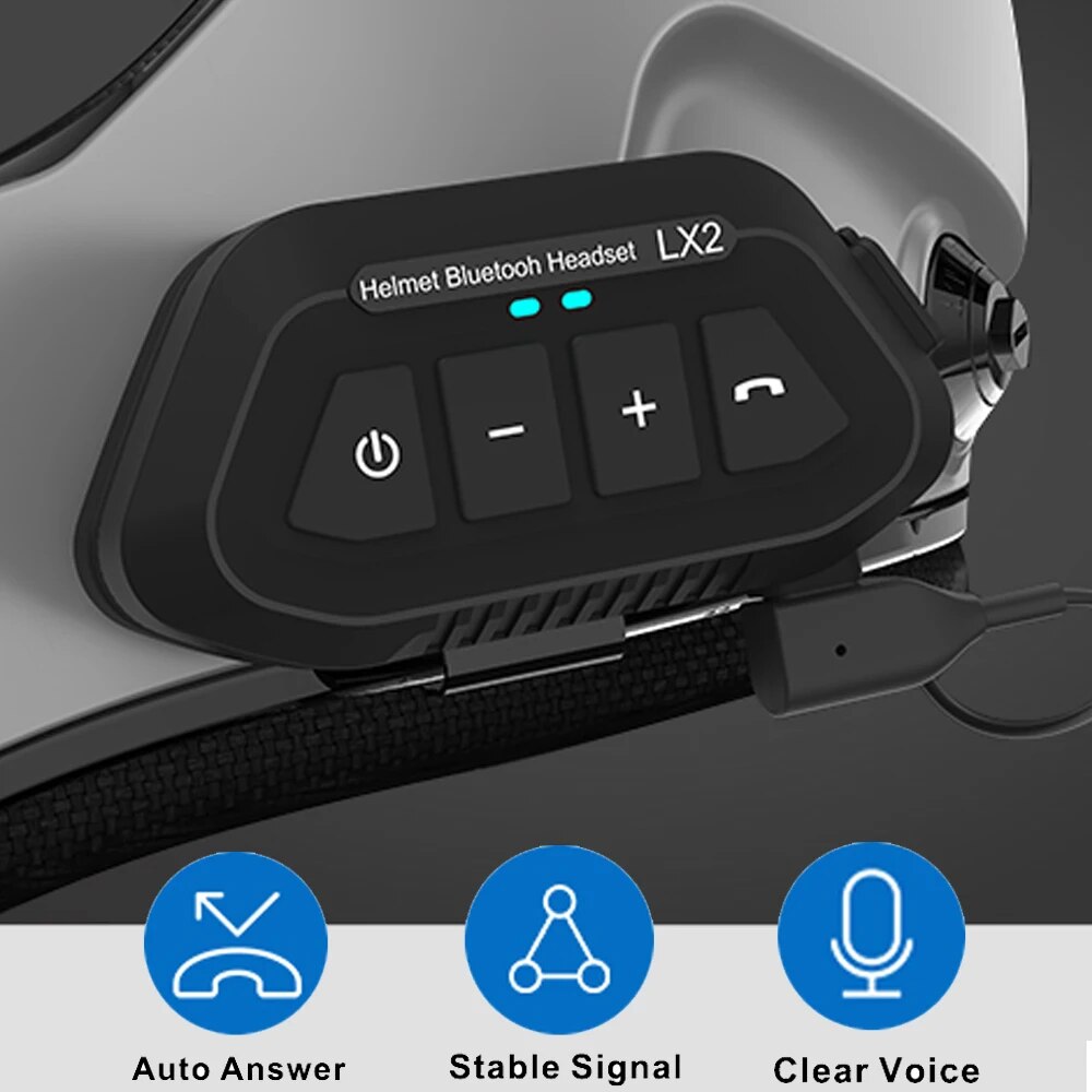 Home Office Headset - Motocicleta sem fio capacete fone de