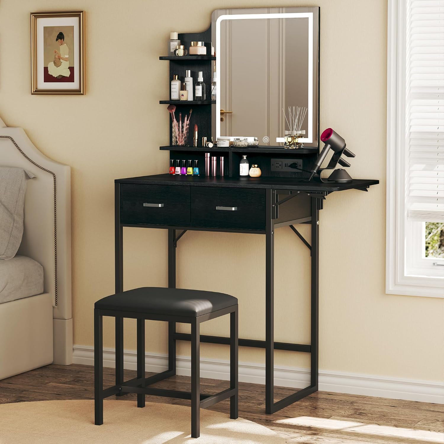 Desk Drawer Small - Mesa de Maquiagem com Espelho e