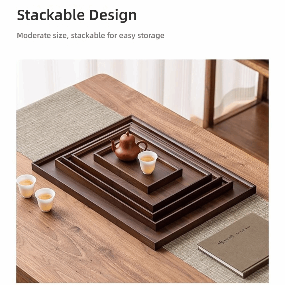 Desktop Organizer Bamboo - Bandeja Decorativa de Bambu Natural, Bandeja