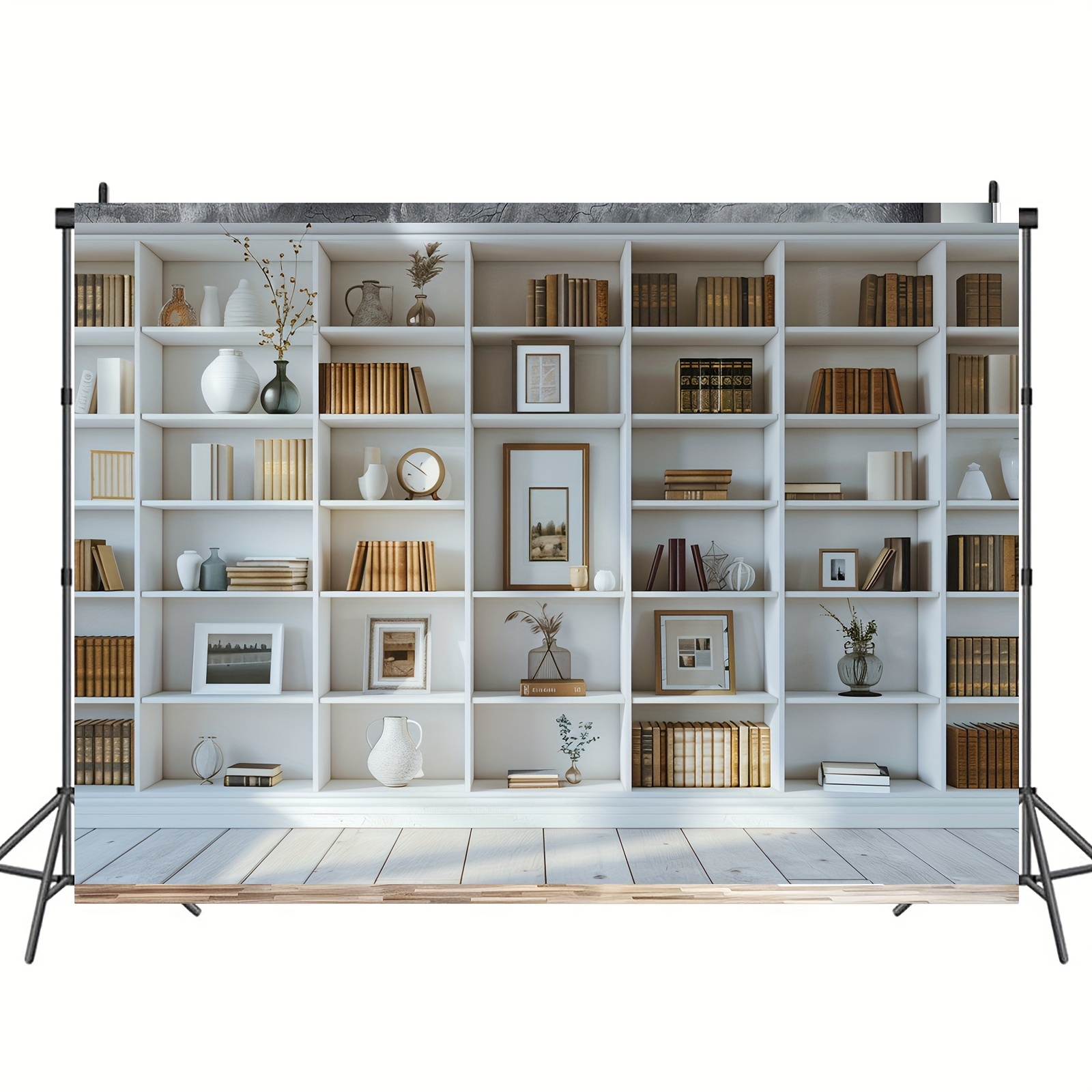 1pc branco estante fundo estan - Home Office Background For Zoom avaliação e preço