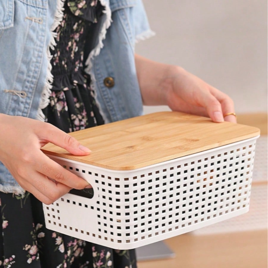 Conjunto de 6 Caixas de Armaze - Desktop Organizer Bamboo avaliação e preço