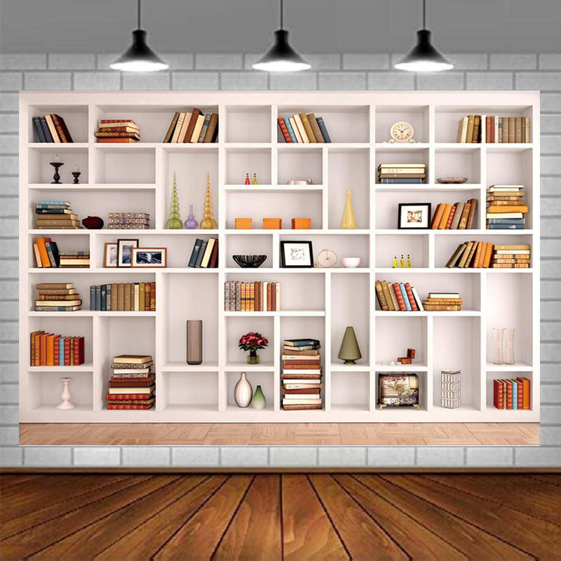 Fundo Fotográfico de Estante B - Home Office Background For Zoom avaliação e preço