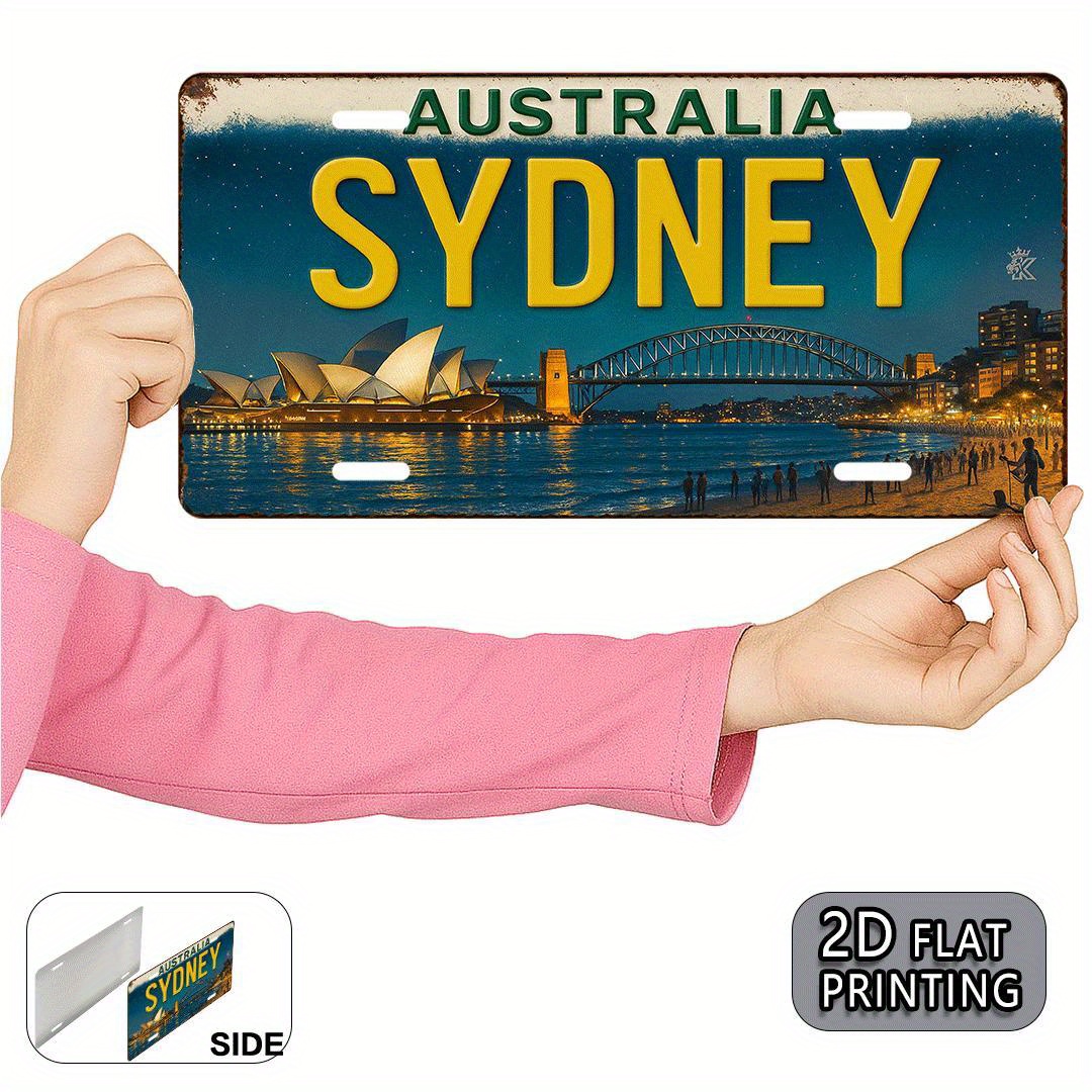 Placa de Metal Vintage da Aust - Home Office Australia avaliação e preço