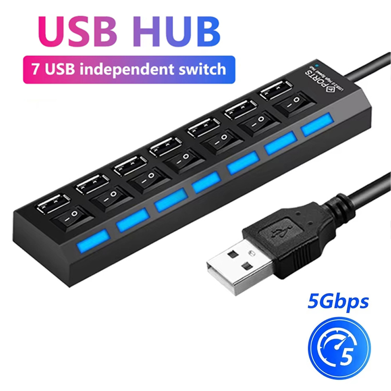 Hub USB 2.0 de 7 portas para l - Home Office Laptop avaliação e preço