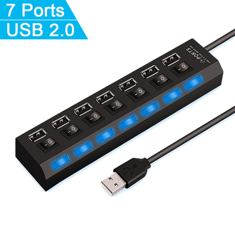 Hub USB 2.0 de 7 portas para l - Home Office Laptop avaliação e preço